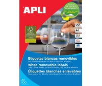 Etykiety usuwalne APLI, 64,6x33,8mm, prostokątne, białe