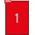 Etykiety kolorowe APLI,  210x297mm,  prostokątne,  czerwone,  20 ark.