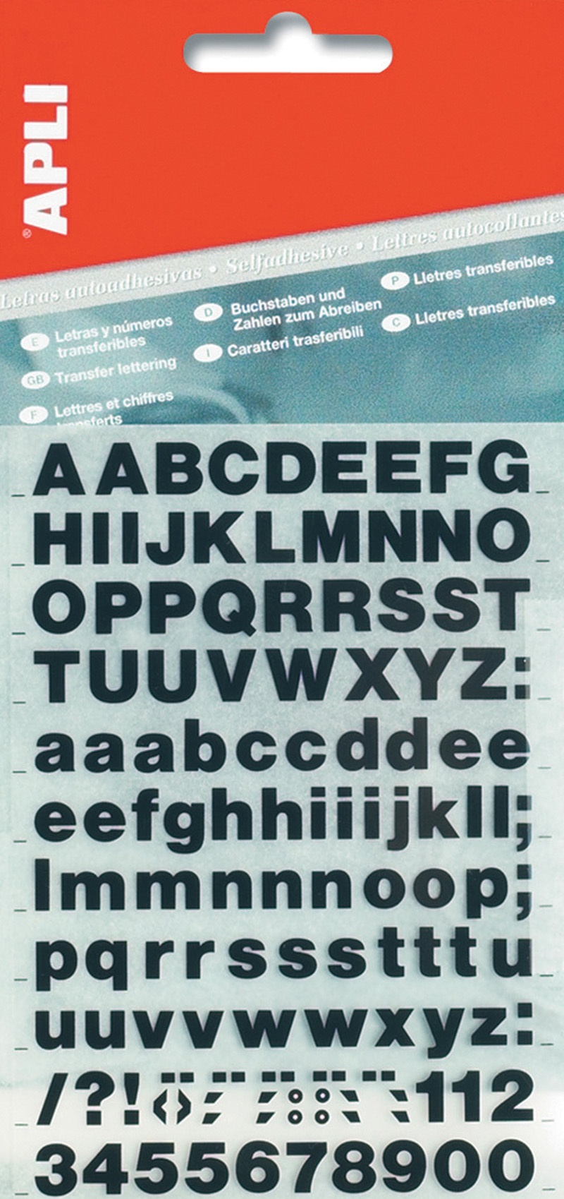 Self-adhesive Letters APLI, 40mm, black