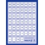 Etykiety uniwersalne MULTI 3, 48,5x16,9mm, prostokątne, białe 100 ark., Etykiety samoprzylepne, Papier i etykiety