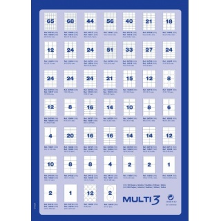 Etykiety uniwersalne MULTI 3, 99,1x93,1mm, zaokrąglone, białe, Etykiety samoprzylepne, Papier i etykiety