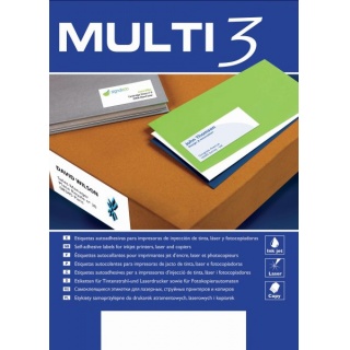 Etykiety uniwersalne MULTI 3, 99,1x38,1mm, zaokrąglone, białe, Etykiety samoprzylepne, Papier i etykiety