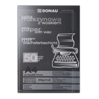 Kalka maszynowa DONAU z woskiem, A4, 50szt., czarna, Kalki, Papier i etykiety