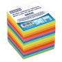 Kostka DONAU nieklejona, 90x90x90mm, ok. 800 kart., neon, mix kolorów, Kostki, Papier i etykiety