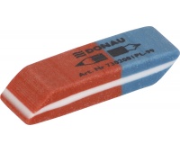Gumka wielofunkcyjna DONAU, 40x14x8mm, niebiesko-czerwona, Gumki, Artykuły do pisania i korygowania