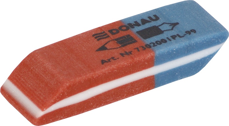 Multipurpose Eraser 40x14x8mm blue-red