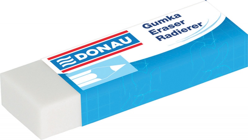 Universal Pencil Eraser DONAU, 62x21x11mm, white