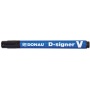Permanent Marker DONAU D-Signer V, chisel, 2-4mm (line), black
