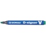 Permanent Marker DONAU D-Signer V, chisel, 2-4mm (line), green