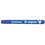 Permanent Marker D-Signer V chisel 2-4mm (line) blue