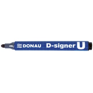 Marker permanentny DONAU D-Signer U, okrągły, 2-4mm (linia), czarny, Markery, Artykuły do pisania i korygowania