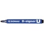 Marker permanentny DONAU D-Signer U,  okrągły,  2-4mm (linia),  czarny