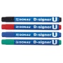 Marker permanentny DONAU D-Signer U, okrągły, 2-4mm (linia), czarny, Markery, Artykuły do pisania i korygowania