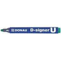 Marker permanentny DONAU D-Signer U, okrągły, 2-4mm (linia), zielony, Markery, Artykuły do pisania i korygowania