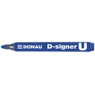 Marker permanentny DONAU D-Signer U, okrągły, 2-4mm (linia), niebieski, Markery, Artykuły do pisania i korygowania