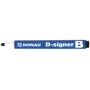 Marker do tablic DONAU D-Signer B,  okrągły,  2-4mm (linia),  czarny