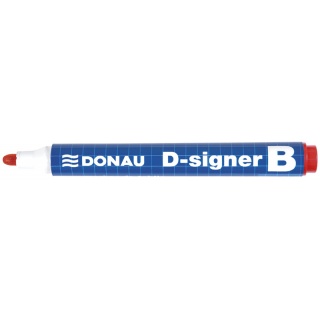Marker do tablic DONAU D-Signer B, okrągły, 2-4mm (linia), czerwony, Markery, Artykuły do pisania i korygowania