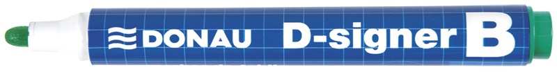Marker do tablic DONAU D-Signer B, okrągły, 2-4mm (linia), zielony, Markery, Artykuły do pisania i korygowania
