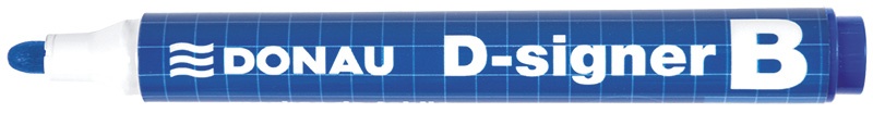Marker do tablic DONAU D-Signer B, okrągły, 2-4mm (linia), niebieski, Markery, Artykuły do pisania i korygowania
