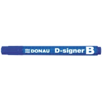Marker do tablic DONAU D-Signer B, okrągły, 2-4mm (linia), niebieski, Markery, Artykuły do pisania i korygowania