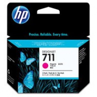 Zestaw trzech tuszy HP 711 do Designjet T120/520 | 3 x 29ml | magenta, Tusze, Materiały eksploatacyjne