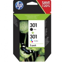 Zestaw dwóch tuszy HP 301 do Deskjet 1000/2000 | 2 x3 ml | CMY/K, Tusze, Materiały eksploatacyjne