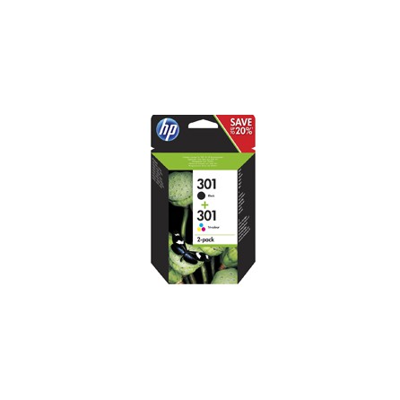 Zestaw dwóch tuszy HP 301 do Deskjet 1000/2000 | 2 x3 ml | CMY/K, Tusze, Materiały eksploatacyjne