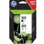 Zestaw dwóch tuszy HP 301 do Deskjet 1000/2000 | 2 x3 ml | CMY/K, Tusze, Materiały eksploatacyjne