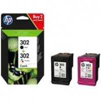 Tusz HP 2-Pack 302 | 1 x 3,5ml + 1 x 4ml | black + tri-color, Tusze, Materiały eksploatacyjne