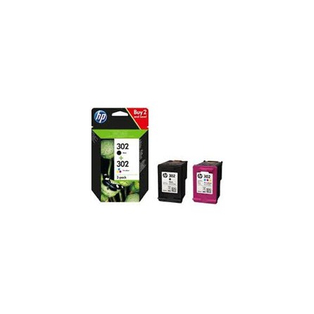 Tusz HP 2-Pack 302 | 1 x 3,5ml + 1 x 4ml | black + tri-color, Tusze, Materiały eksploatacyjne