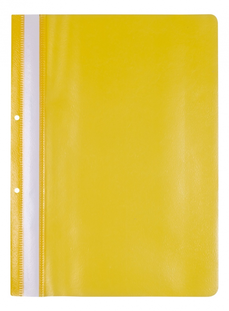 Skoroszyt OFFICE PRODUCTS, PP, A4, 2 otwory, 100/170mikr., wpinany, żółty, Skoroszyty podstawowe, Archiwizacja dokumentów