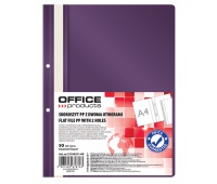 Report File OFFICE PRODUCTS, PP, A4, soft, 100/170 micr., 2 holes perforated, violet