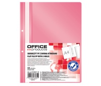 Report File OFFICE PRODUCTS, PP, A4, soft, 100/170 micr., 2 holes perforated, pink