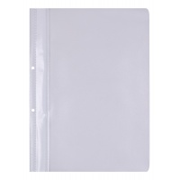 Skoroszyt OFFICE PRODUCTS, PP, A4, 2 otwory, 100/170mikr., wpinany, biały