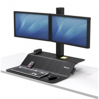 Stanowisko do pracy Sit-Stand Lotus™ VE na dwa monitory, Ergonomia, Akcesoria komputerowe