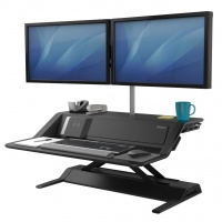Stanowisko do pracy Sit-Stand Lotus™ DX - czarne, Ergonomia, Akcesoria komputerowe