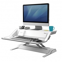 Stanowisko do pracy Sit-Stand Lotus™ DX - białe, Ergonomia, Akcesoria komputerowe