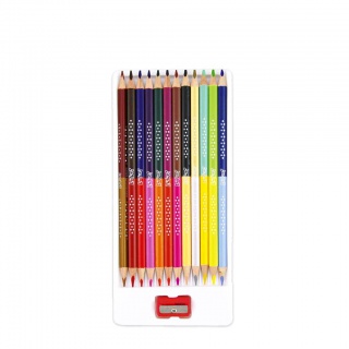 PENMATE KOLORI PREMIUM KREDKI OŁÓWKOWE TRÓJKĄTNE DWUSTRONNE 12/24 KOL., Plastyka, Artykuły szkolne