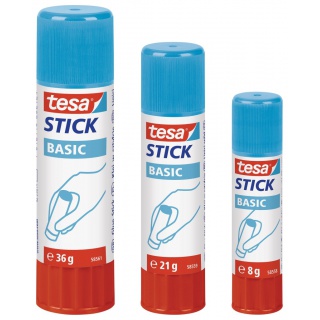 KLEJ W SZTYFCIE TESA BASIC 21G, Kleje, Drobne akcesoria biurowe