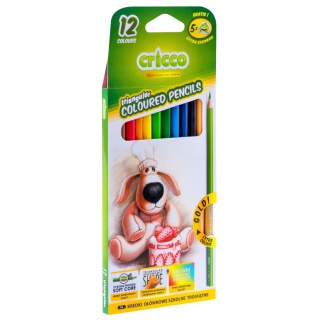 KREDKI CRICCO TRÓJKĄTNE 12 KOL. MIX WZORÓW, Plastyka, Artykuły szkolne