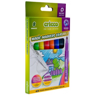 PISAKI WYMAZYWALNE MAGICZNE CRICCOKPL.7+1-KOL., Flamastry, Artykuły szkolne