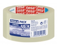 TAŚMA PAKOWA TESAPACK STRONG CICHA 66M X50MM TRANSPAREN, Taśmy pakowe, Koperty i akcesoria do wysyłek