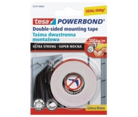 TAŚMA TESA DWUSTRONNA POWERBOND ULTRA STRONG 1,5XM X19MM TRANSPARENTNA, Kleje, Drobne akcesoria biurowe