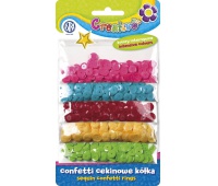 Confetti cekinowe kółka na blistrze - mix 5 kolorów intensywnych 1000 sztuk, Produkty kreatywne, Artykuły szkolne