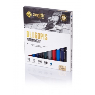 Długopis automatyczny Zenith 7 - box 10 sztuk, mix kolorów, Długopisy, Artykuły do pisania i korygowania