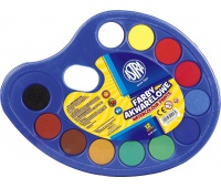 Farby akwarelowe Astra 12 kolorów - fi 30,0 mm paletka, Plastyka, Artykuły szkolne