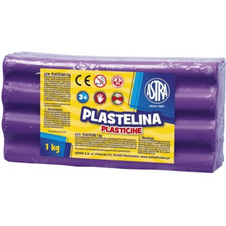 Plastelina Astra 1 kg fioletowa, Produkty kreatywne, Artykuły szkolne