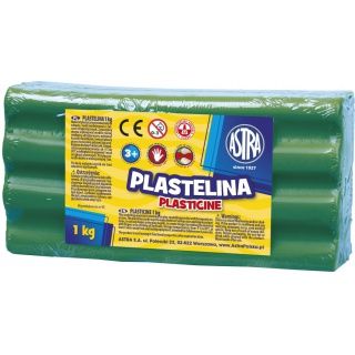 Plastelina Astra 1 kg zielona, Produkty kreatywne, Artykuły szkolne