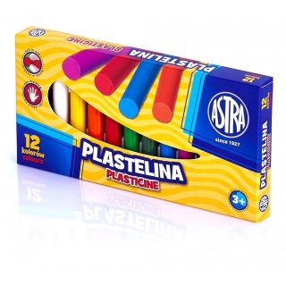 Plastelina Astra 12 kolorów, Produkty kreatywne, Artykuły szkolne