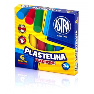 Plastelina Astra 6 kolorów, Produkty kreatywne, Artykuły szkolne